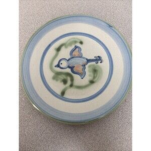 MA Hadley Stoneware RARE Vintage Sparrow Takes Flight 7 5/8 Salad Plate